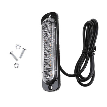 Lampa obrysowa strobo 6 LED 12V-24V żółta