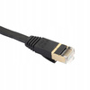 Kabel cat8 ethernet 2000MHz 7,5m czarny + zestaw do montażu