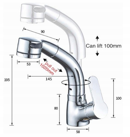 Nowoczesna Bateria Umywalkowa z Elastyczną Wylewką Czarny Mat ,powystawowa