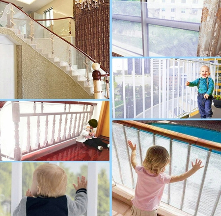  Siatka zabezpieczająca ochronna na schody balkon barierki balustrady 3 m