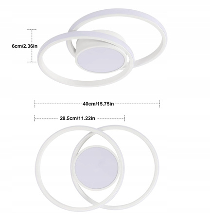 LAMPA SUFITOWA LED 1 punkt światła zintegrowane źródło LED BIAŁA 6500K