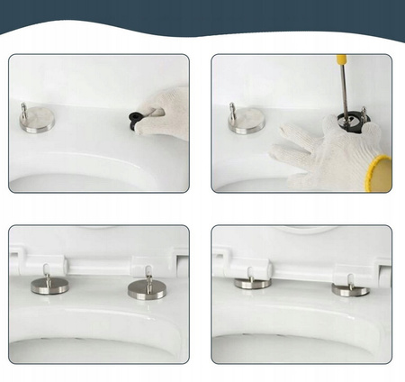 2X WYMIENNE ZAWIASY DO DESKI SEDESOWEJ NAKRĘTKI MOCUJĄCE SOLIDNE PARA 60mm