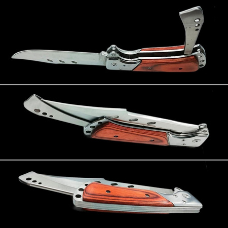 NÓŻ SCYZORYK SKŁADANY 14CM GRZYBY SURVIVAL BUSHCRAFT BIWAK