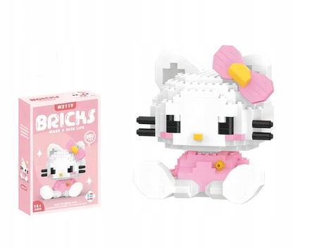 KLOCKI HELLO KITTY Sanrio FIGURKA KOTEK KONSTRUKCYJNE 382 ELEMENTY