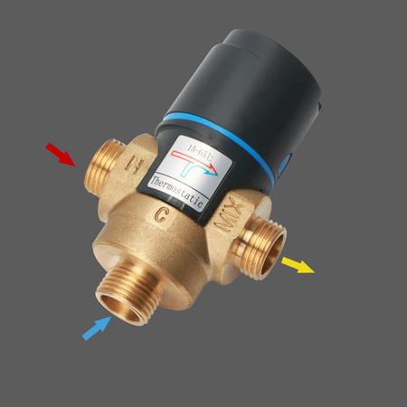 ZAWÓR TERMOSTATYCZNY MIESZAJĄCY 3/4" 15-65°C Kvs 1,6 m3/h