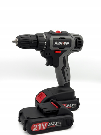 21V WIERTARKO-WKRĘTARKA AKUMULATOROWA + 2 baterie 1.5Ah Nanwei