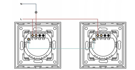  Szklany przełącznik włącznik dotykowy biały elegancki