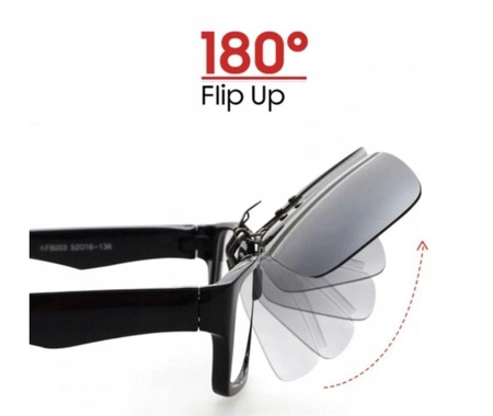 NAKŁADKI PRZECIWSŁONECZNE OKULARY POLARYZACYJNE NA OKULARY KOREKCYJNE