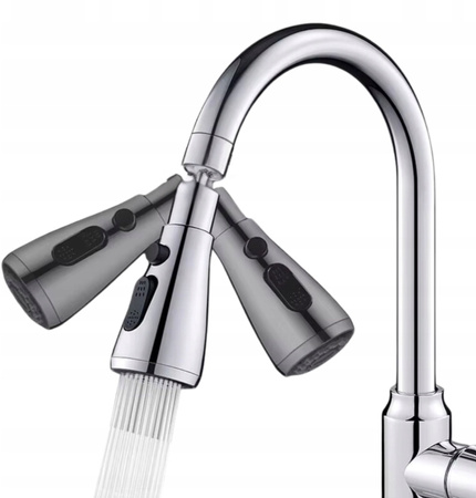 PRZEDŁUŻACZ KRANU KUCHENNEGO AERATOR PERLATOR ADAPTER DO KRANU SREBRNY