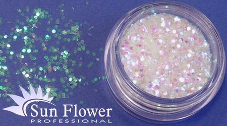 Łuska Mała - Róż-Zieleń Transparentna - L03