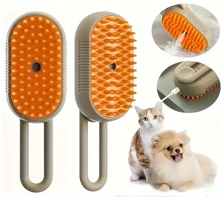 SZCZOTKA PAROWA DLA PSA KOTA ZWIERZĄT DOZOWNIK SIERŚĆ UCHWYT ELEKTRYCZNA