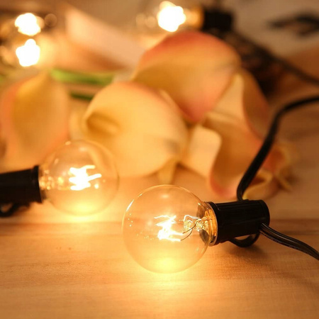 GIRLANDA ŚWIETLNA CHOINKOWA OGRODOWA 15M 25 ŻARÓWEK ZEWNĘTRZNE Choinkowe