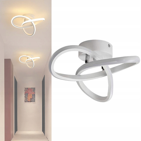 LAMPA SUFITOWA LED ŻYRANDOL LED 22W BIAŁY NOWOCZESNY 3000K 2500LM