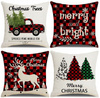 ZESTAW 4 POSZEWEK NA PODUSZKĘ BOŻE NARODZENIE DEKORACJA OZDOBNA 45X45CM