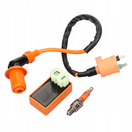 Świeca zapłonowa Moduł zapłonowy Cewka Skuter 4T GY6 139QMB Zestaw