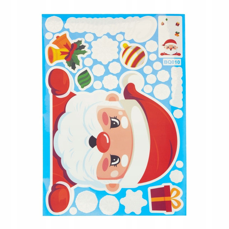 Zestaw 5 szt NAKLEJKI Świąteczne Ozdoby Okienne DEKORACJA na Szybę Kolorowe