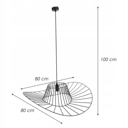 Lampa wisząca Sombrero 1 -punkty światła E27