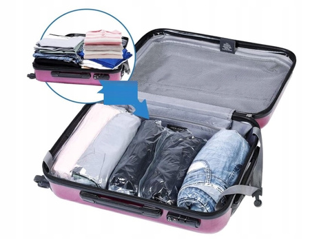 ZESTAW WORKÓW PRÓŻNIOWYCH WORKI 6 szt UBRANIA POŚCIEL pompka elektryczna