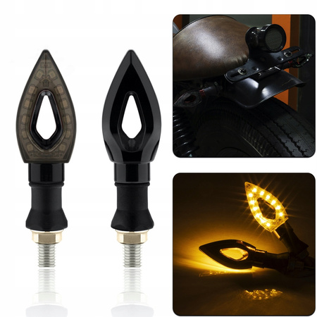Kierunkowskazy kierunki MOTOCYKLOWE STRZAŁKI 12 LED 4 szt KOMPLET MIGACZE