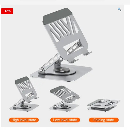 Podstawka pod laptopa 360 stopni obrotowy regulowany podwyższony stabilny