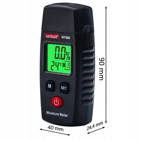 MIERNIK WILGOTNOŚCI LCD WILGOTNOŚCIOMIERZ DREWNA BETONU CEGŁY GIPSU TYNK