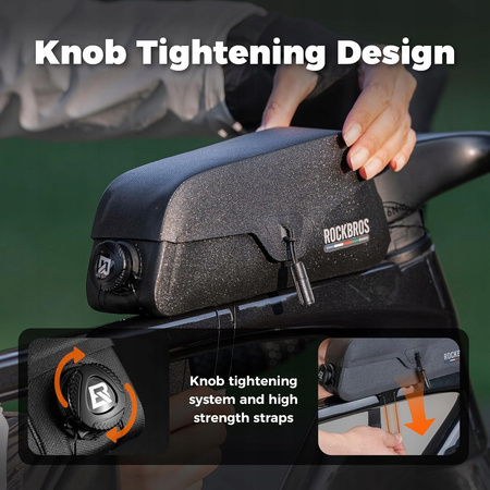 Sakwa rowerowa przednia Rockbros TORBA NA RAMĘ ROWERU MTB LEKKA BK S 0,6l