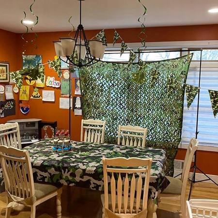 Wojskowa siatka ogrodowa w kamuflażu Podwójna 2x4 M z smyczą