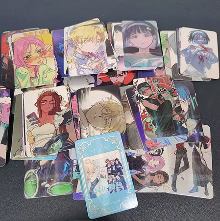 100 sztuk zestaw Alien Stage Manga Anime Laser Lomo Card Comic Characters