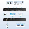 Przełącznik KVM 2x2 4K 60Hz 4 USB C RJ45 PD typ C do 2 laptopy i 2 monitory