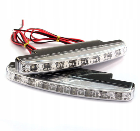 ŚWIATŁA DO JAZDY DZIENNEJ 8 LED z AUTOMATEM DRL DZIENNE AUTOMAT