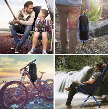 Ultralekkie składane krzesło turystyczne G4Free z oparciem i poduszką