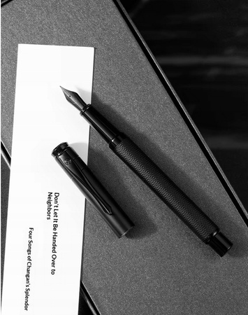 Pióro wieczne LuoShi z metalu z wzorem smoczych łusek stalówka 0.4