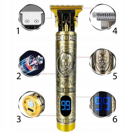 MASZYNKA GOLARKA TRYMER PROFESJONALNY DO STRZYŻENIA BRODY WŁOSÓW BARBER