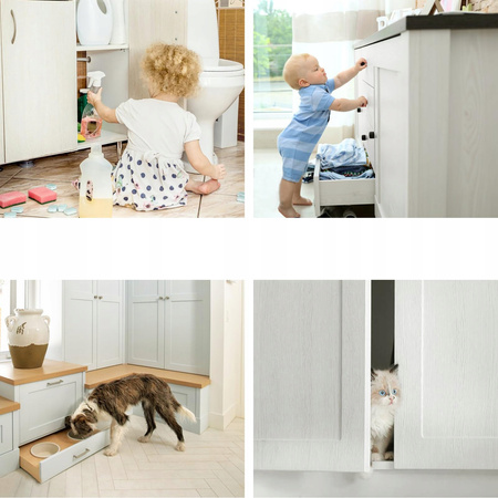 MAGNESY DO SZAFEK DZWI MEBLI MAGNETYCZNA BLOKADA ZABEZPIECZENIE DLA DZIECI