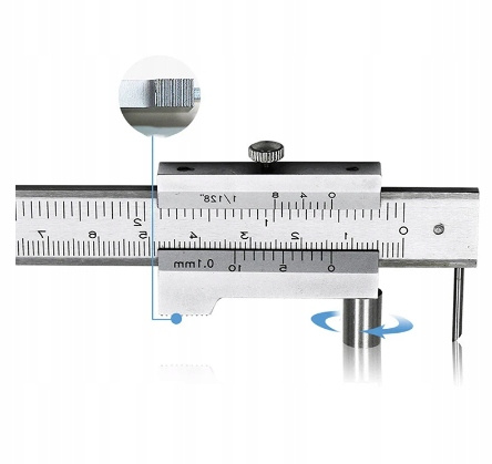 SUWMIARKA TRASERSKA Z RYSIKIEM 200mm/0,05mm