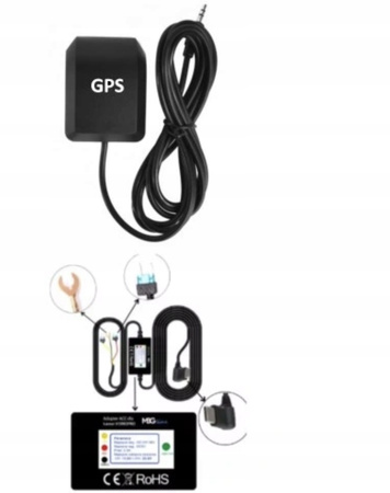 KAMERA SAMOCHODOWA WIDEOREJESTRATOR GPS WiFi 10" LUSTERKO PRZÓD TYŁ