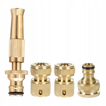 Mosiężne szybkozłączki do węża ogrodowego 4 sztuki