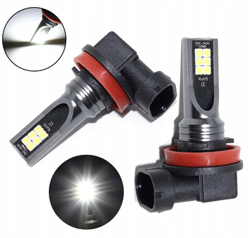 Żarówki LED H8/H9/H11 360° 6500K 2 SZTUKI