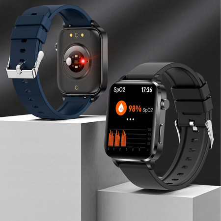 SMARTWATCH ZEGAREK POMIAR CUKRU WE KRWI ciśnieniomierz ŚWIATŁOTERAPIA