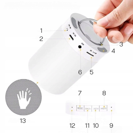 LAMPKA LED Z GŁOŚNIKIEM BLUETOOTH