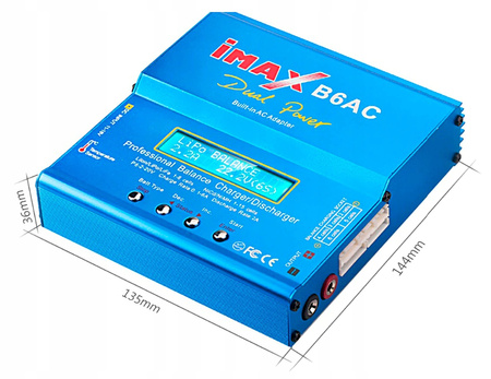 Ładowarka Akumulatorów IMAX B6 6A 80W LiPo NiMH