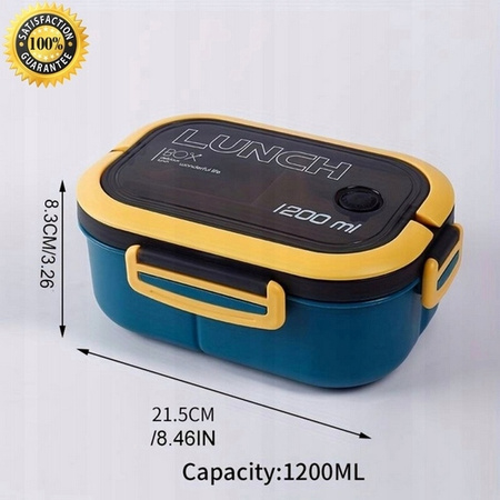 ŚNIADANIÓWKA POJEMNIK LUNCH BOX PUDEŁKO NA OBIAD ŚNIADANIE KANAPKI 1200ML