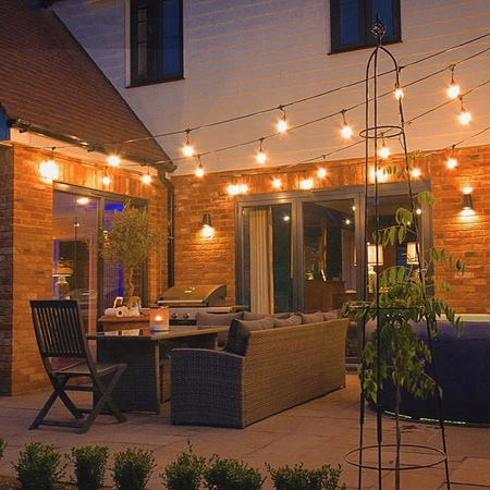 GIRLANDA SOLARNA LAMPKI OGRODOWE 10.3M 30LED Z PILOTEM CIEPŁE