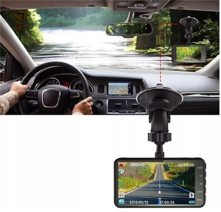 WIDEOREJESTRATOR JAZDY PRZÓD TYŁ EKRAN DOTYKOWY Menu PL(1)