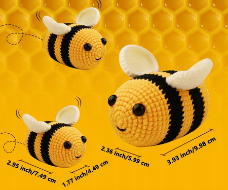 ZESTAW DO SZYDEŁKOWANIA DIY PREZENT DLA DZIECKA ZABAWA NAUKA PSZCZOŁA