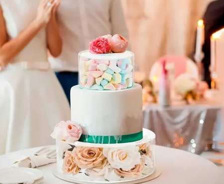 Separator / Tuleja Akrylowa do Tortu – 15 cm na 10 cm