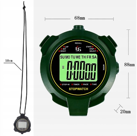 PROFESJONALNY STOPER TRENINGOWY WIELOFUNKCYJNY STOPER PODŚWIETLONY TIMER
