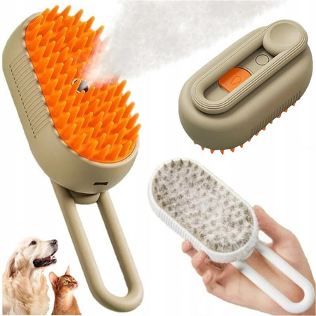 SZCZOTKA PAROWA DLA PSA KOTA ZWIERZĄT DOZOWNIK SIERŚĆ UCHWYT ELEKTRYCZNA