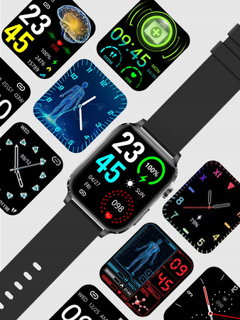 SMARTWATCH ZEGAREK POMIAR CUKRU WE KRWI ciśnieniomierz ŚWIATŁOTERAPIA