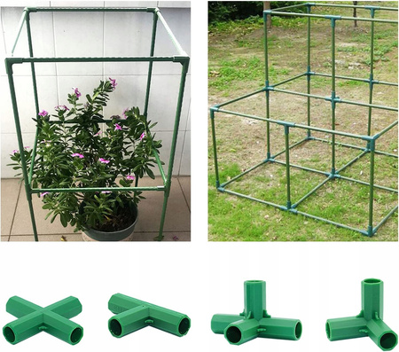 20x Zielone 11mm Złącza Szklarni Złączki Zestaw wytrzymałych plastikowych